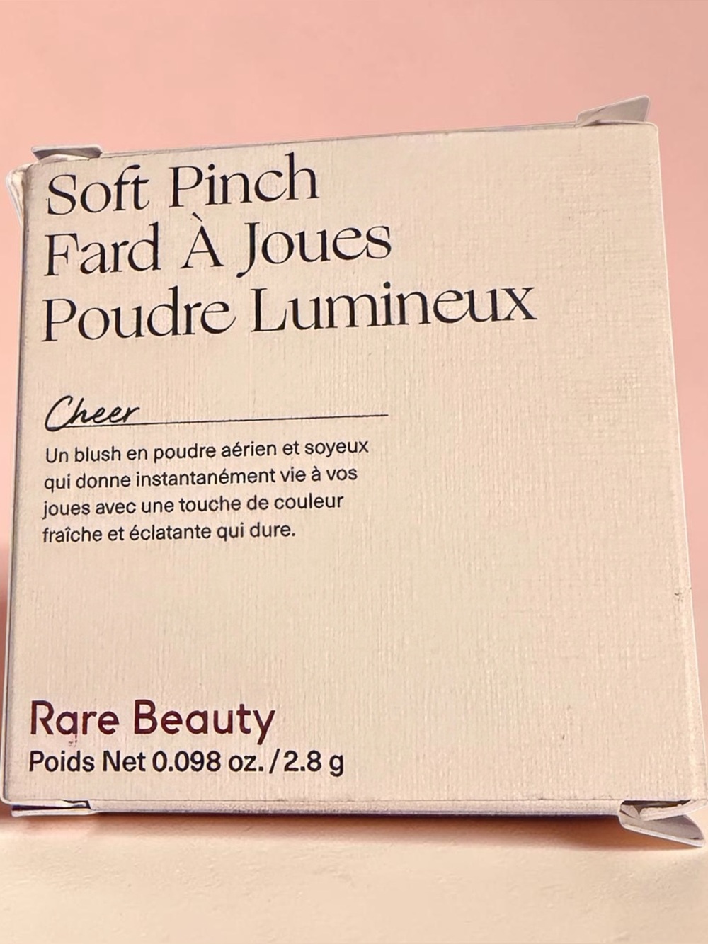 Rare Beauty Soft Pinch
Luminous Powder Blush -
Shade: Cheer 0.098 oz / 2.8 g